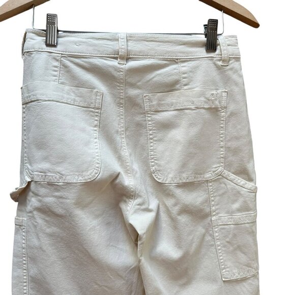 American Eagle‎ Stretch Cream Cargo Pants Lagenlook Boho Women's Size 2 - Picture 6 of 9